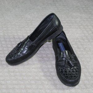 Georgio Brutini Black Men's Kiltie Basket Weave Tassel Loafers Shoes 11 M
